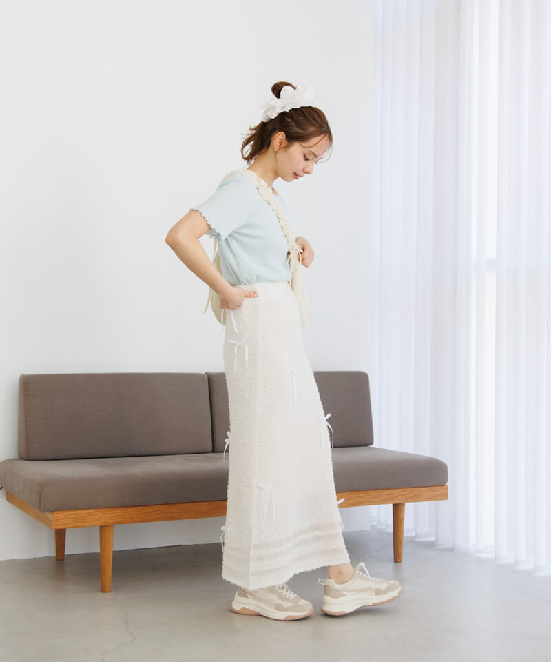 50%OFF】thin ribbon skirt～ｼﾝﾘﾎﾞﾝｽｶｰﾄ | flower／フラワー公式通販