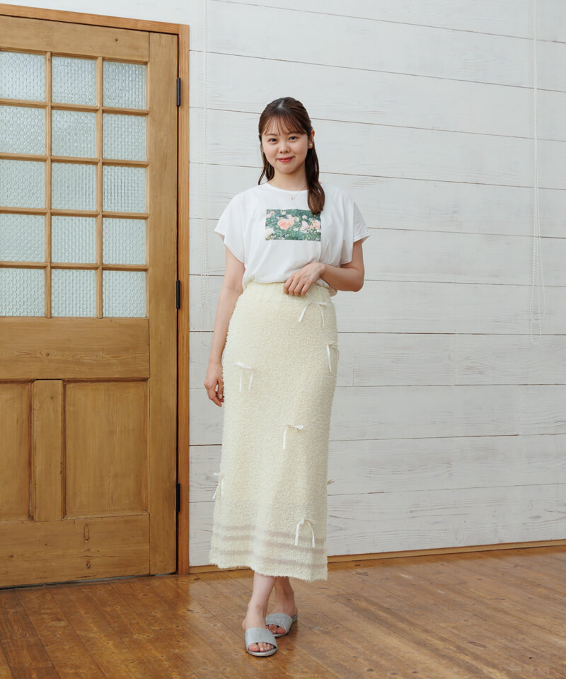 50%OFF】thin ribbon skirt～ｼﾝﾘﾎﾞﾝｽｶｰﾄ | flower／フラワー公式通販