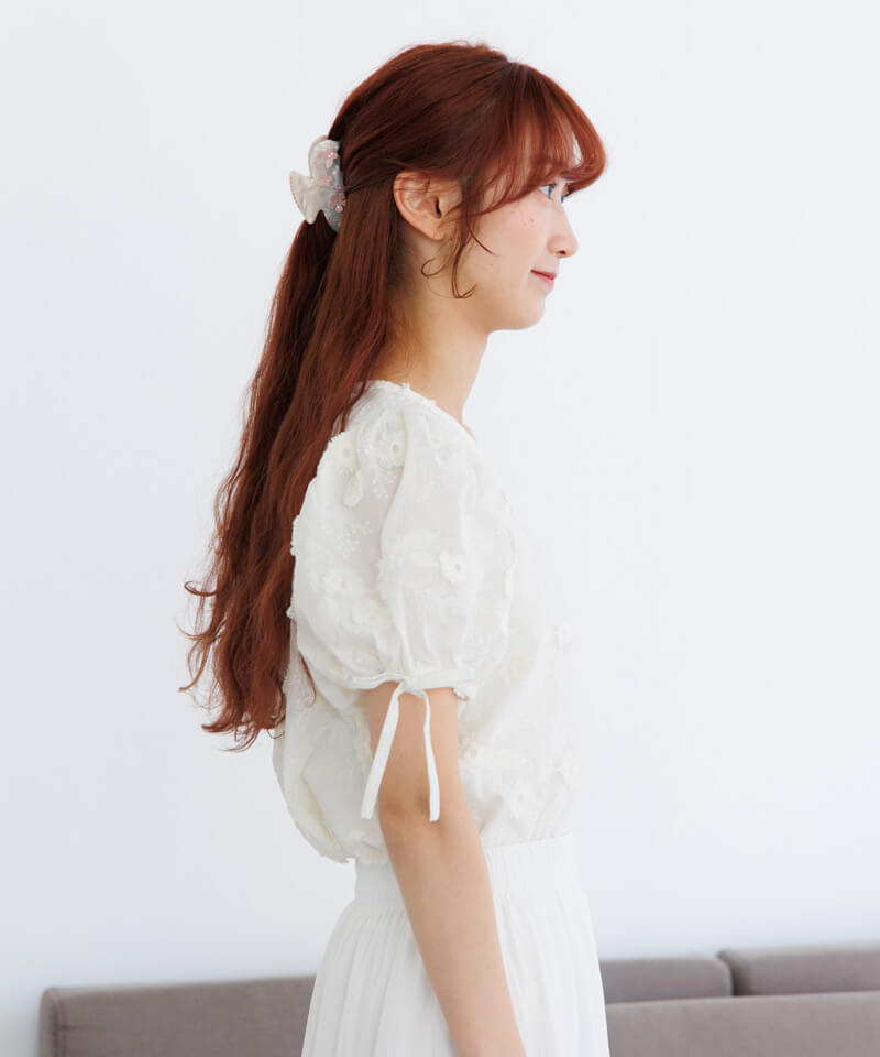 40%OFF】bloom embroidery top～ﾌﾞﾙｰﾑｴﾝﾌﾞﾛｲﾀﾞﾘｰﾄｯﾌﾟ | flower