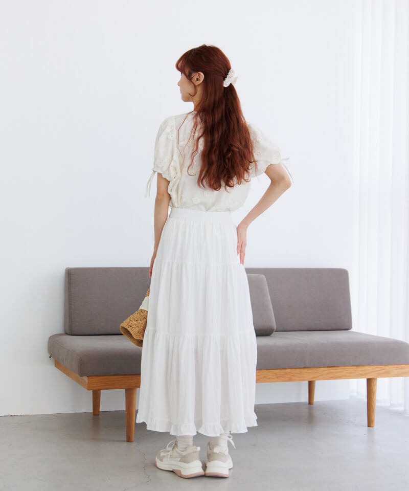 40%OFF】bloom embroidery top～ﾌﾞﾙｰﾑｴﾝﾌﾞﾛｲﾀﾞﾘｰﾄｯﾌﾟ | flower