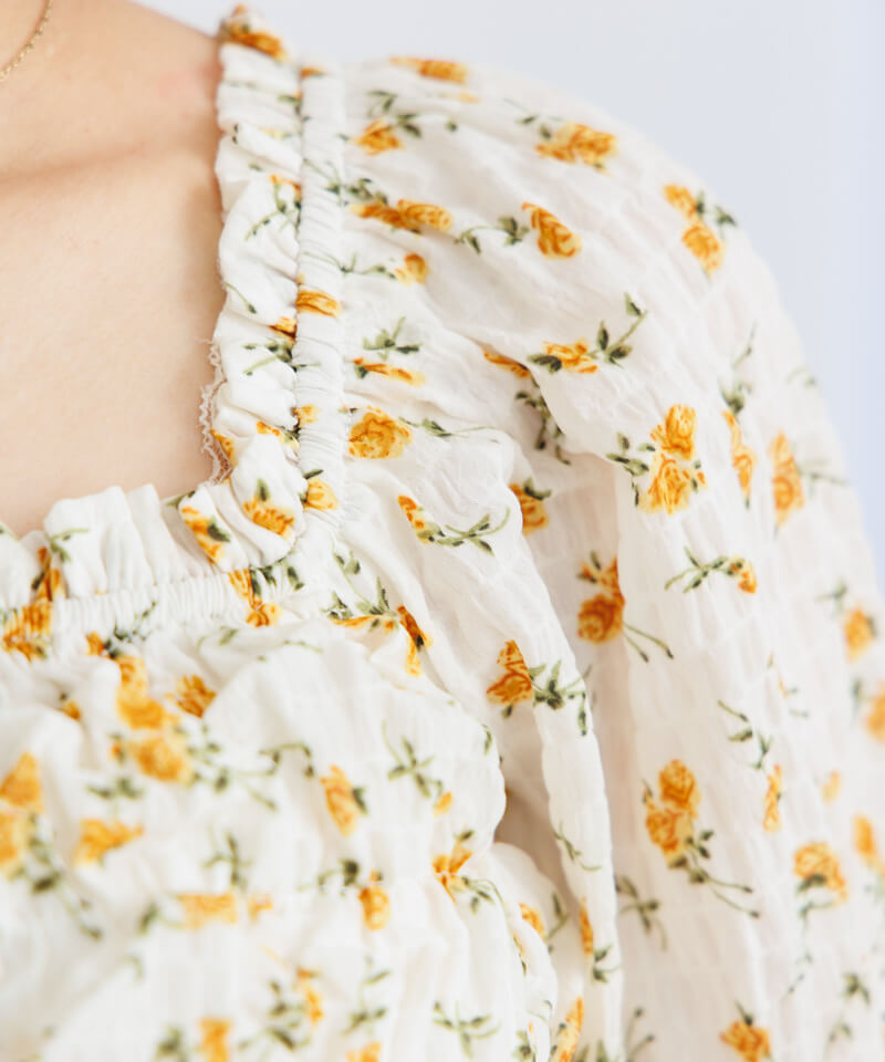 crumple bloom top～ｸﾗﾝﾌﾟﾙﾌﾞﾙｰﾑﾄｯﾌﾟ | flower／フラワー公式通販