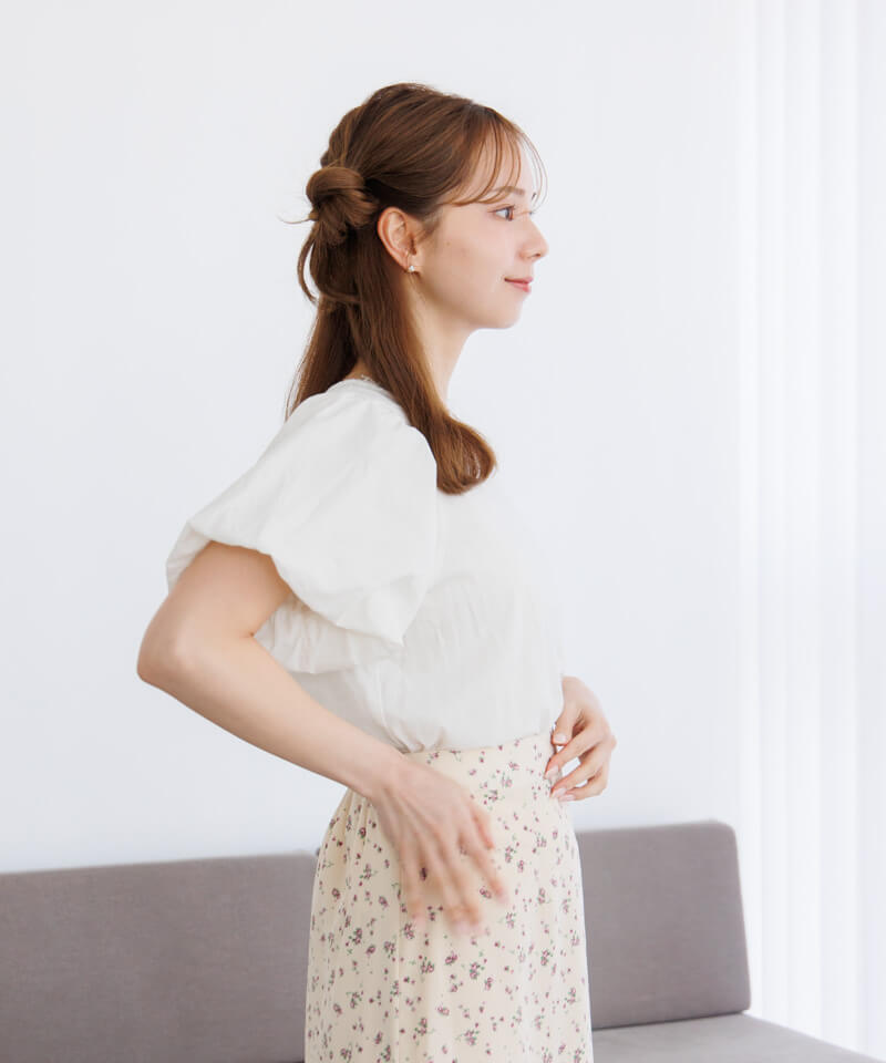 ramufukuページ 30%OFF】feminine puff blouse4～ﾌｪﾐﾆﾝﾊﾟﾌﾌﾞﾗｳｽ4 | flower
