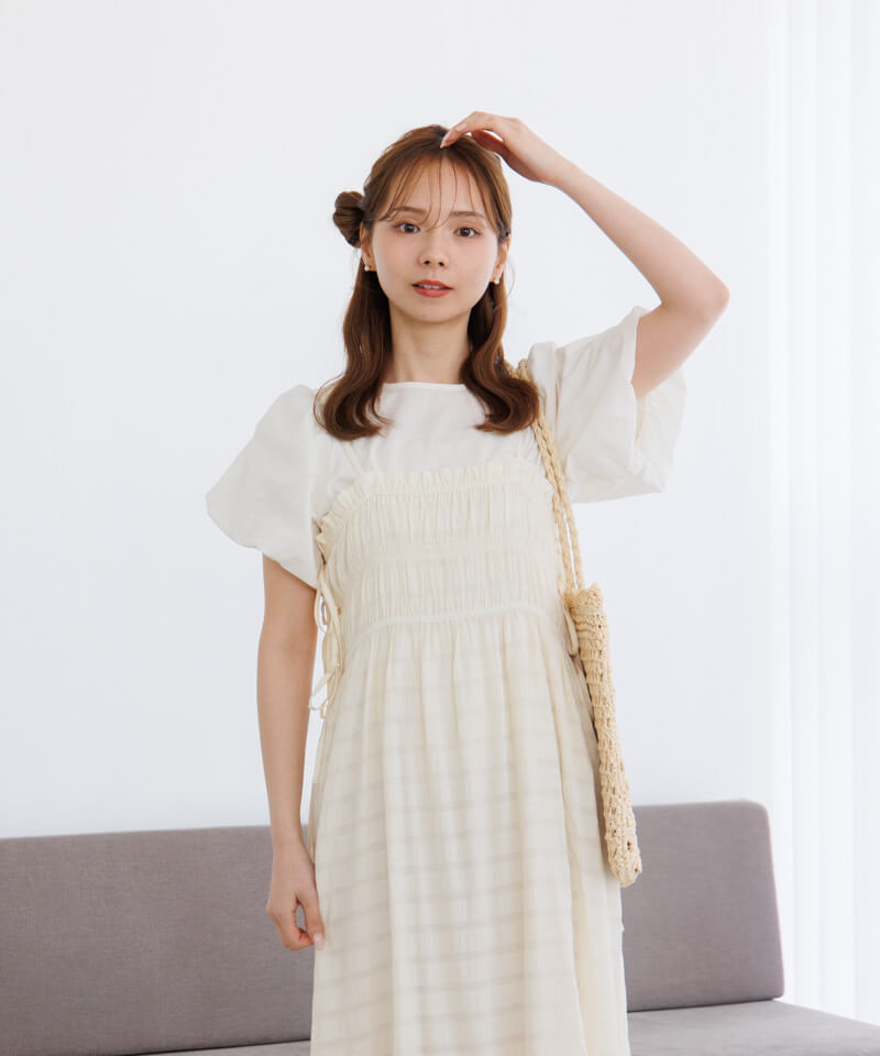 ramufukuページ 30%OFF】feminine puff blouse4～ﾌｪﾐﾆﾝﾊﾟﾌﾌﾞﾗｳｽ4 | flower