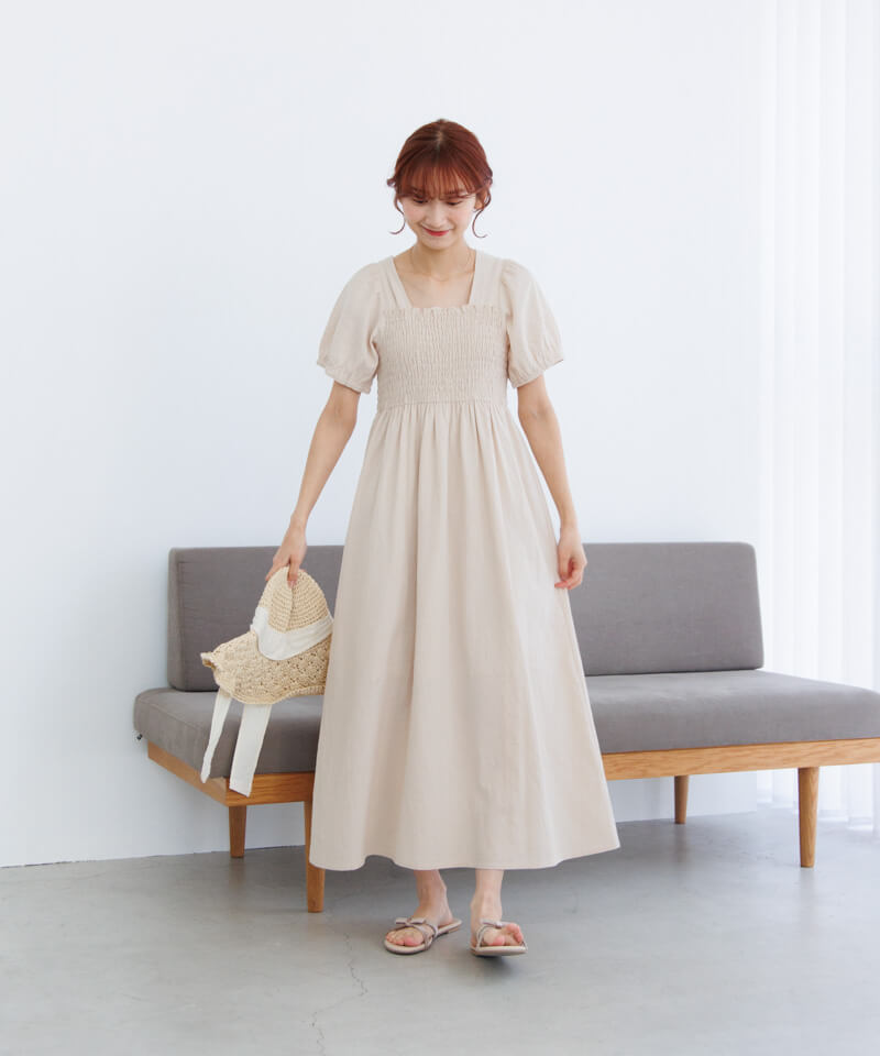 フラワー☆ワンピース ショート Aライン フレア パフ袖 40%OFF】summery puff onepiece～ｻﾏﾘｰﾊﾟﾌﾜﾝﾋﾟｰｽ | flower