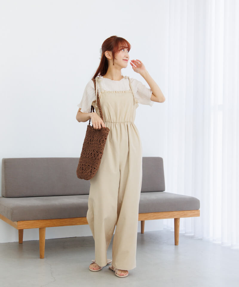 30%OFF】summery frill rompers～ｻﾏﾘｰﾌﾘﾙﾛﾝﾊﾟｰｽ | flower／フラワー