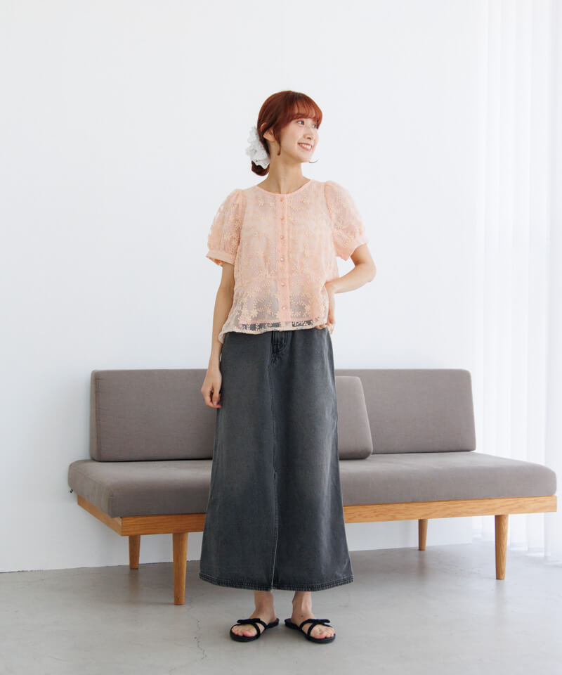 30%OFF】clarity flower half blouse～ｸﾗﾘﾃｨﾌﾗﾜｰﾊｰﾌﾌﾞﾗｳｽ | flower