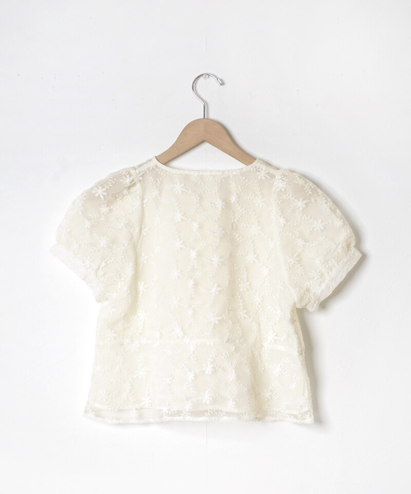 30%OFF】clarity flower half blouse～ｸﾗﾘﾃｨﾌﾗﾜｰﾊｰﾌﾌﾞﾗｳｽ