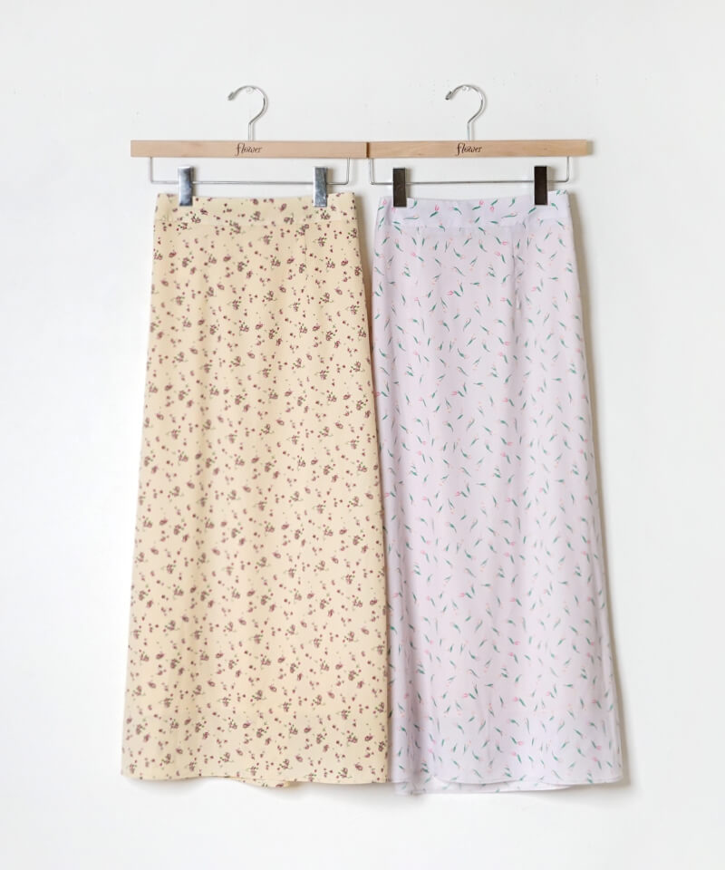 スカート OUNCE flower long skirt petit flower skirt（マキシ・ロングスカート） | CODE A