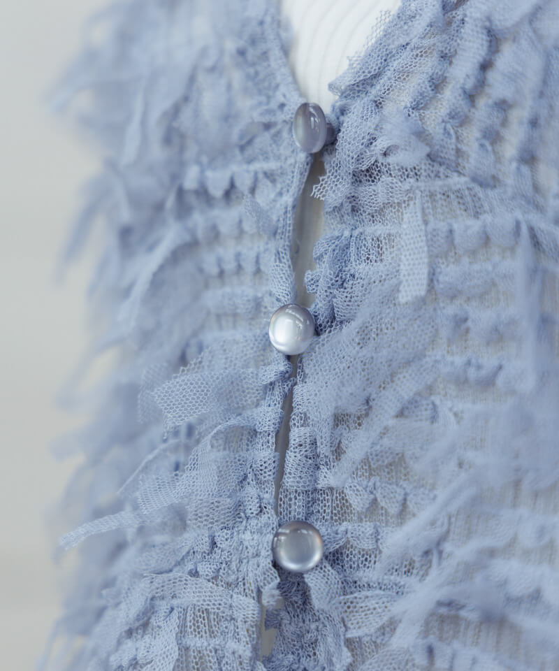 30%OFF】fluffy tulle top～ﾌﾗｯﾌｨｰﾁｭｰﾙﾄｯﾌﾟ | flower／フラワー