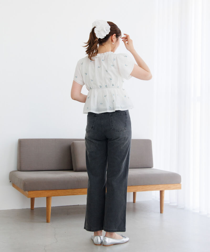 10%OFF】twinkle embroidery blouse～ﾄｩｲﾝｸﾙｴﾝﾌﾞﾛｲﾀﾞﾘｰﾌﾞﾗｳｽ | flower