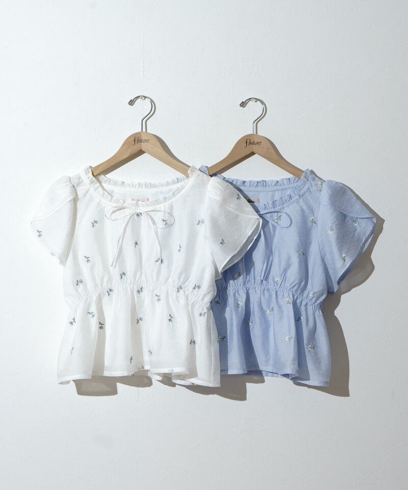 10%OFF】twinkle embroidery blouse～ﾄｩｲﾝｸﾙｴﾝﾌﾞﾛｲﾀﾞﾘｰﾌﾞﾗｳｽ