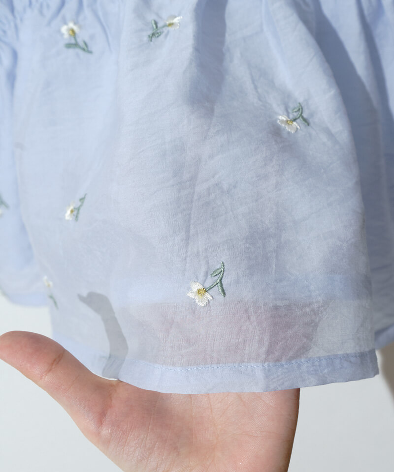 美品♪ルルウィルビー 半袖ブラウス エンブロイダリー 刺繍 2 qa3 Bou Jeloud tシャツ エンブロイダリーブラウス レディース