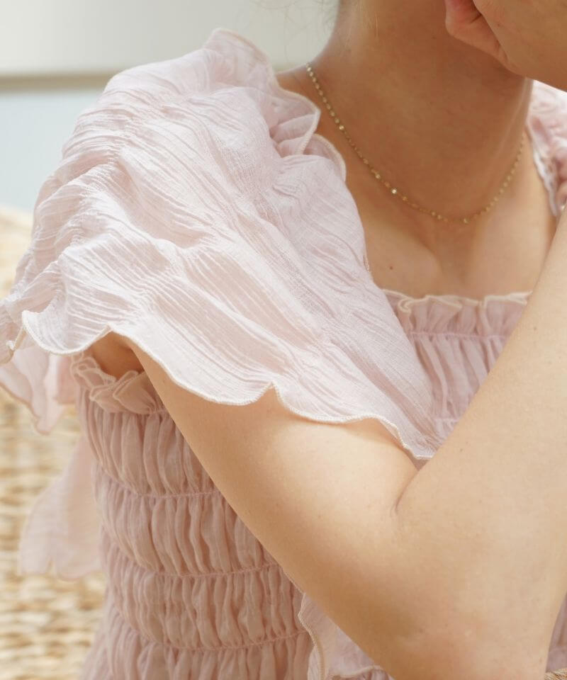 20%OFF】sheer papillon blouse4～ｼｱｰﾊﾟﾋﾟﾖﾝﾌﾞﾗｳｽ4 | flower