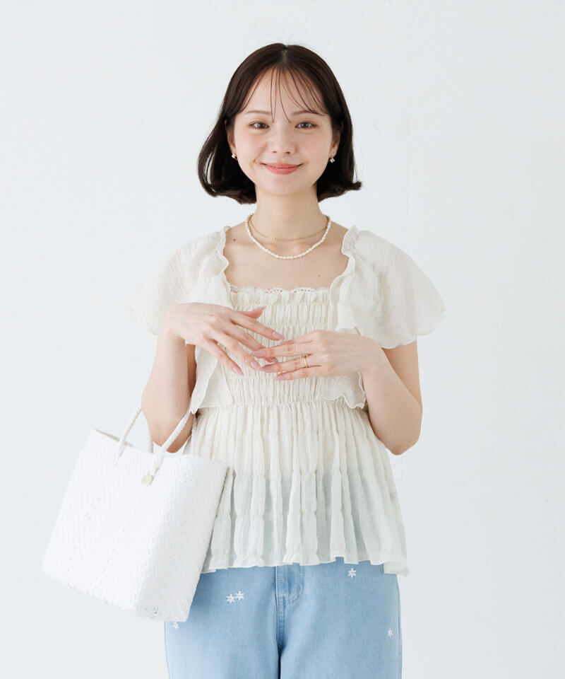 20%OFF】sheer papillon blouse4～ｼｱｰﾊﾟﾋﾟﾖﾝﾌﾞﾗｳｽ4 | flower／フラワー