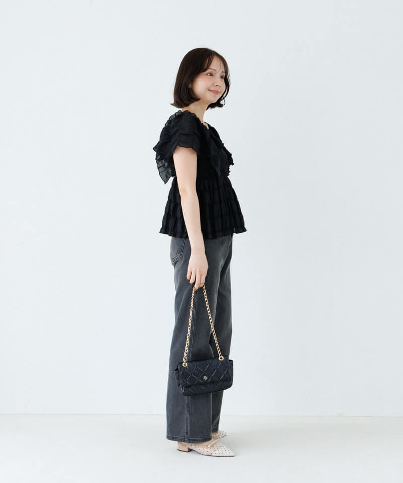 20%OFF】sheer papillon blouse4～ｼｱｰﾊﾟﾋﾟﾖﾝﾌﾞﾗｳｽ4 | flower／フラワー