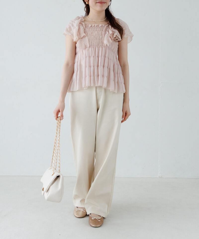 20%OFF】sheer papillon blouse4～ｼｱｰﾊﾟﾋﾟﾖﾝﾌﾞﾗｳｽ4 | flower／フラワー