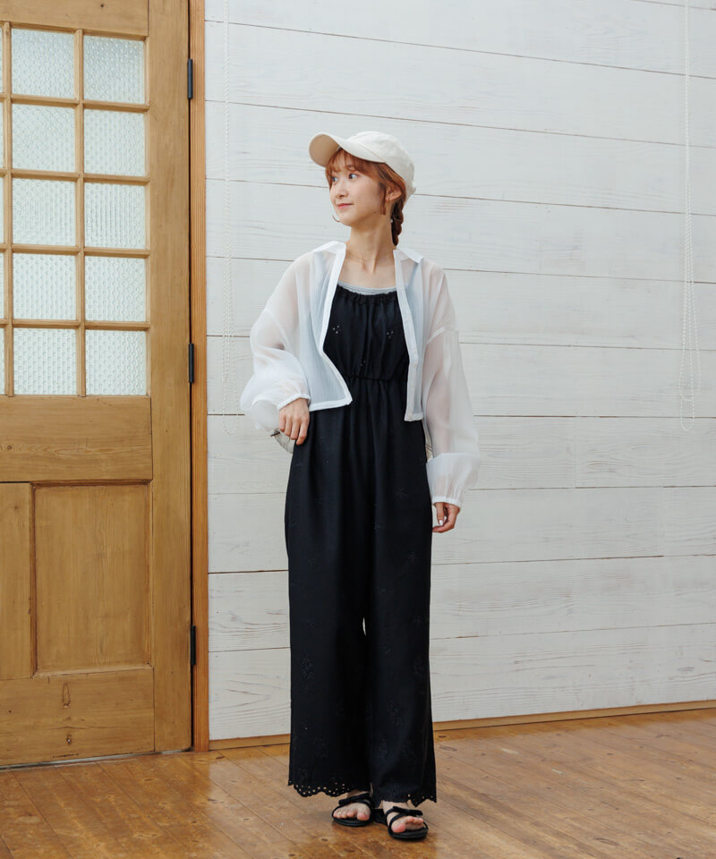 【未使用】flower sunny cutwork rompers 30%OFF】sunny cutwork rompers～ｻﾆｰｶｯﾄﾜｰｸﾛﾝﾊﾟｰｽ | flower