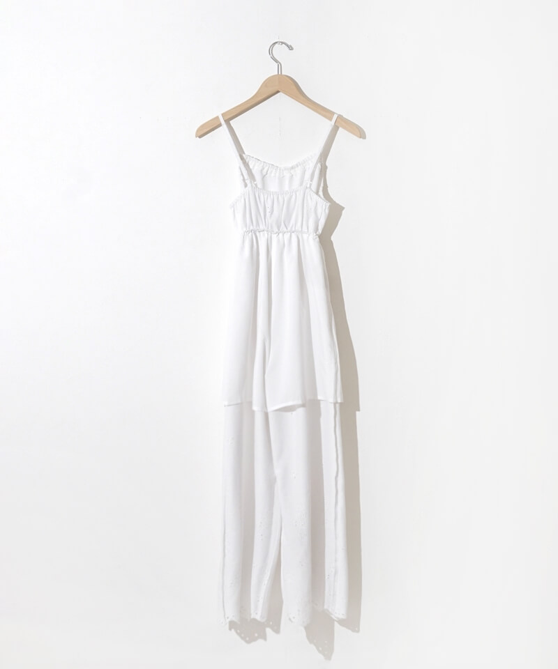 【未使用】flower sunny cutwork rompers 30%OFF】sunny cutwork rompers～ｻﾆｰｶｯﾄﾜｰｸﾛﾝﾊﾟｰｽ | flower