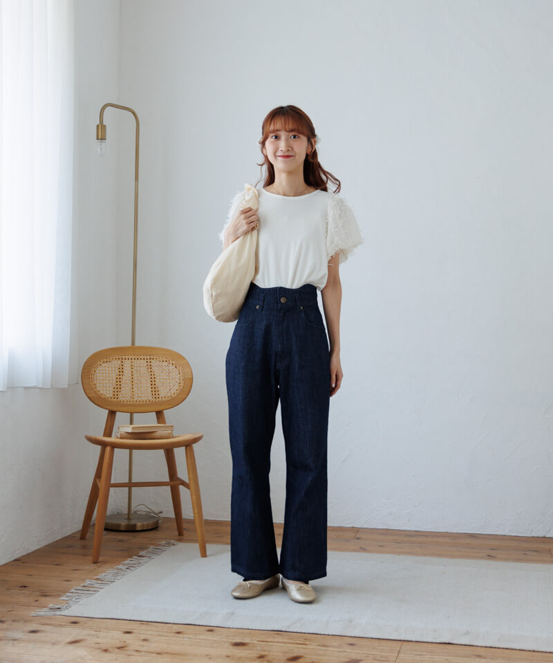 デニム 2点セット トップス パンツ 春夏 カジュアル 綺麗め petal denim pants2～ﾍﾟﾀﾙﾃﾞﾆﾑﾊﾟﾝﾂ2 | flower／フラワー公式通販