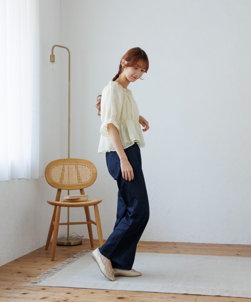 30%OFF】pearly ribbon blouse～ﾊﾟｰﾘｰﾘﾎﾞﾝﾌﾞﾗｳｽ | flower／フラワー
