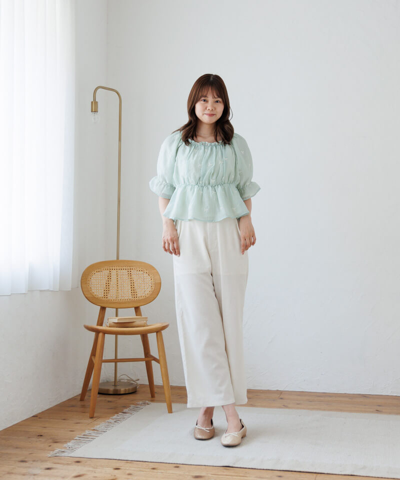 30%OFF】pearly ribbon blouse～ﾊﾟｰﾘｰﾘﾎﾞﾝﾌﾞﾗｳｽ | flower