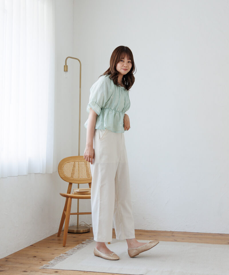 30%OFF】pearly ribbon blouse～ﾊﾟｰﾘｰﾘﾎﾞﾝﾌﾞﾗｳｽ | flower