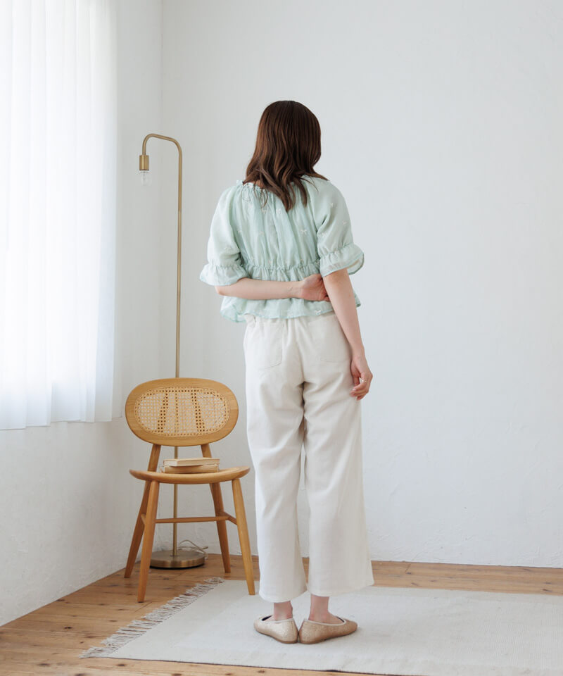 30%OFF】pearly ribbon blouse～ﾊﾟｰﾘｰﾘﾎﾞﾝﾌﾞﾗｳｽ | flower