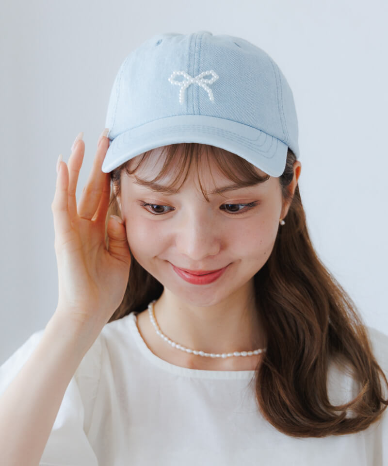 pearl ribbon cap～ﾊﾟｰﾙﾘﾎﾞﾝｷｬｯﾌﾟ | flower／フラワー公式通販
