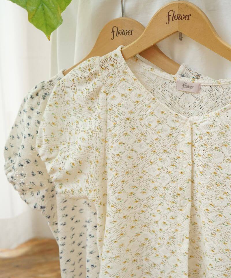 カーディガン プチブルームカーディガン レディース flower（ファッション） カーディガン プチブルームカーディガン