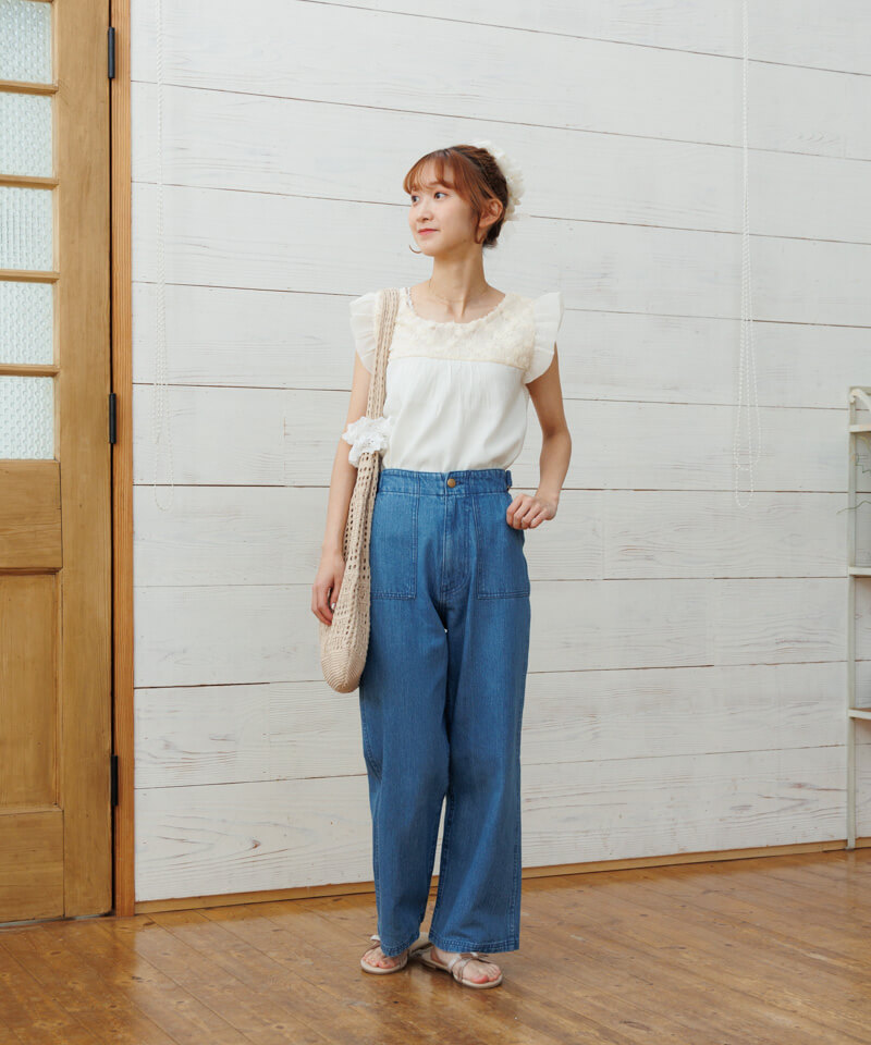 ブラウス シャツ レーシーブロッサムトップ レディース flower（ファッション） ブラウス シャツ レーシーブロッサム