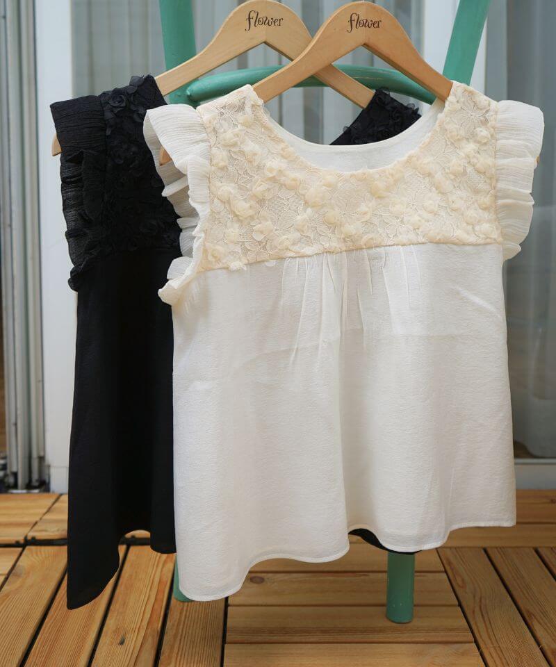 flower ニット ブラウス レーシートップ lacy polo top～ﾚｰｼｰﾎﾟﾛﾄｯﾌﾟ | flower／フラワー公式通販