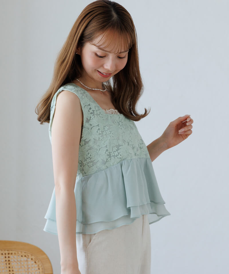 40%OFF】botanical lace bustier～ﾎﾞﾀﾆｶﾙﾚｰｽﾋﾞｽﾁｪ | flower