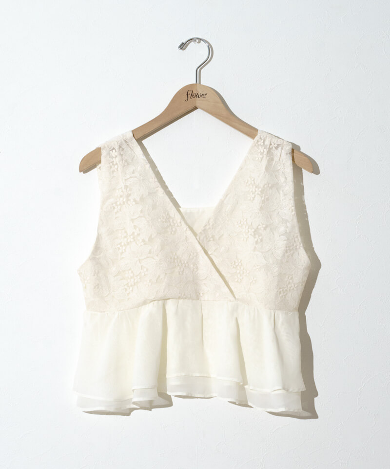 30%OFF】botanical lace bustier～ﾎﾞﾀﾆｶﾙﾚｰｽﾋﾞｽﾁｪ | flower