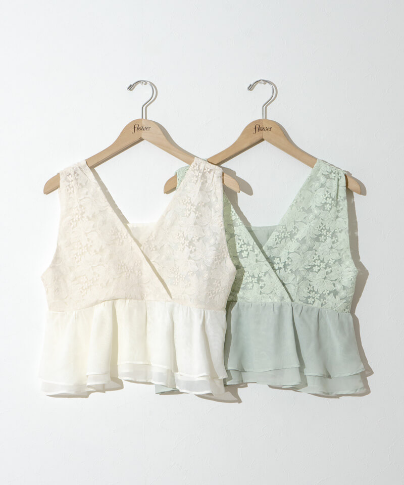 nature lace bustier　～ネイチャーレースビスチェ 10%OFF】nature lace bustier～ﾈｲﾁｬｰﾚｰｽﾋﾞｽﾁｪ | flower