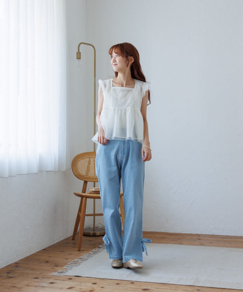 spangle flower top～ｽﾊﾟﾝｸﾞﾙﾌﾗﾜｰﾄｯﾌﾟ | flower／フラワー公式通販