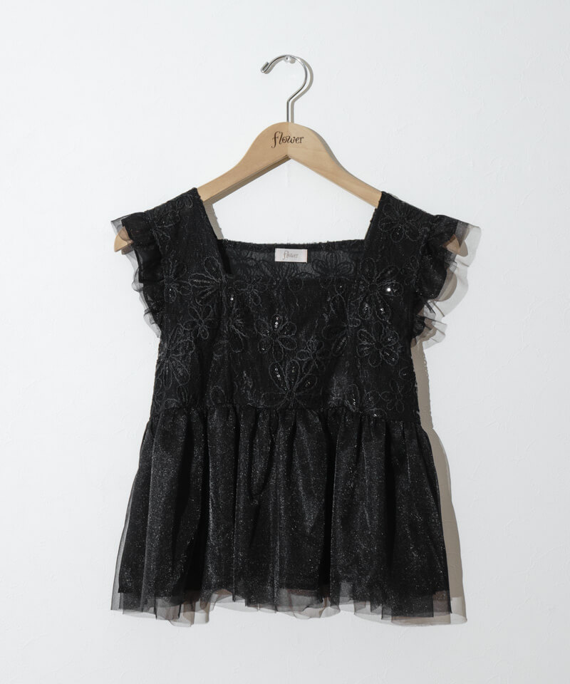spangle flower top～ｽﾊﾟﾝｸﾞﾙﾌﾗﾜｰﾄｯﾌﾟ | flower／フラワー公式通販