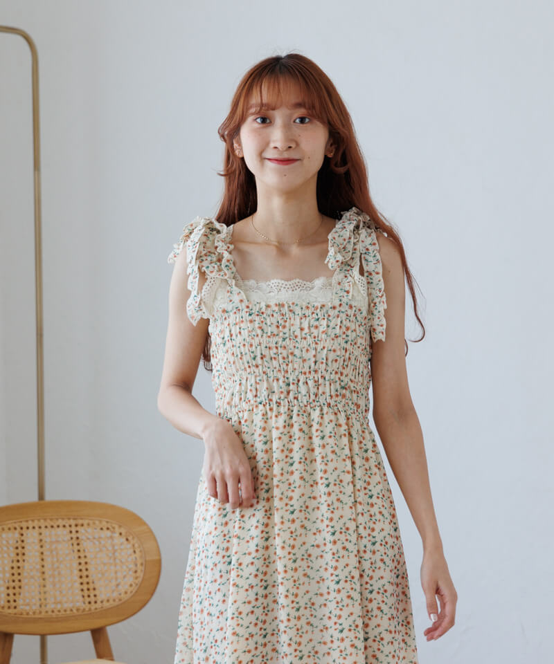20%OFF】floral cami onepiece～ﾌﾛｰﾗﾙｷｬﾐﾜﾝﾋﾟｰｽ | flower