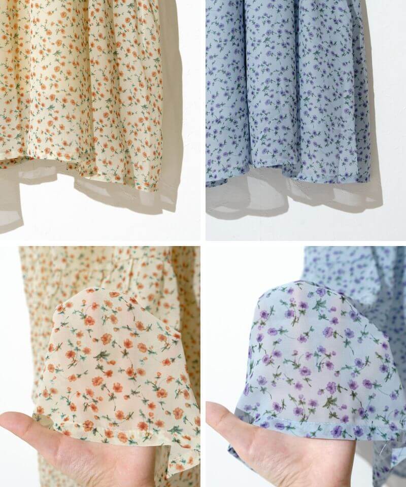 ワンピース flower pleats cami onepiece M me eme／【summer SALE】flower print cami onepiece(eme10542