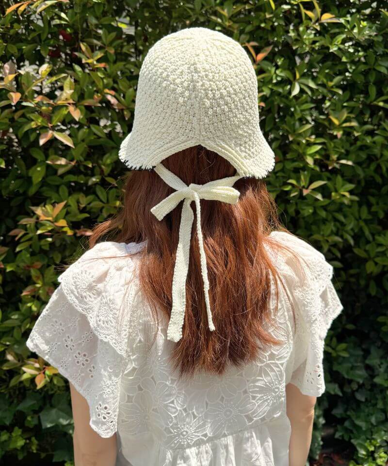 新品】Holiday flower knit cap ホリデイ summer knit hat～ｻﾏｰﾆｯﾄﾊｯﾄ