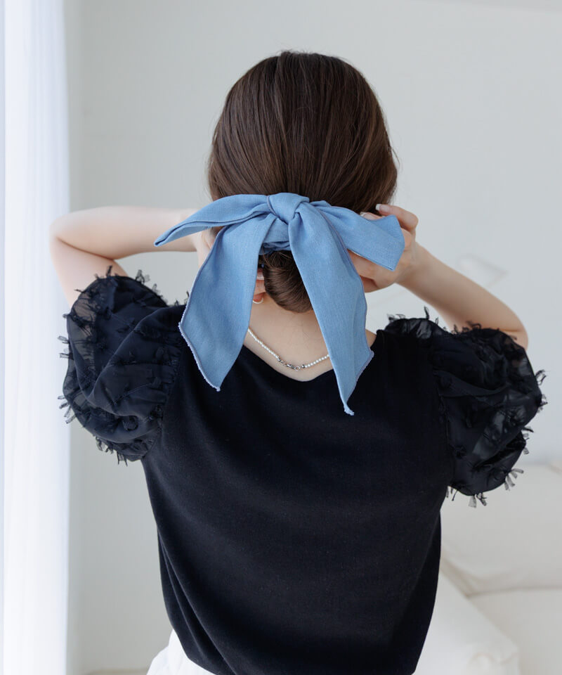 accra リボンゴム ベージュ accra リボンゴム ベージュ WOMEN ESSENTIALリボンバイザー ベージュ