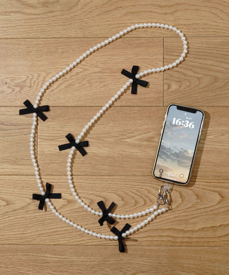 pearl ribbon strap～ﾊﾟｰﾙﾘﾎﾞﾝｽﾄﾗｯﾌﾟ | flower／フラワー公式通販