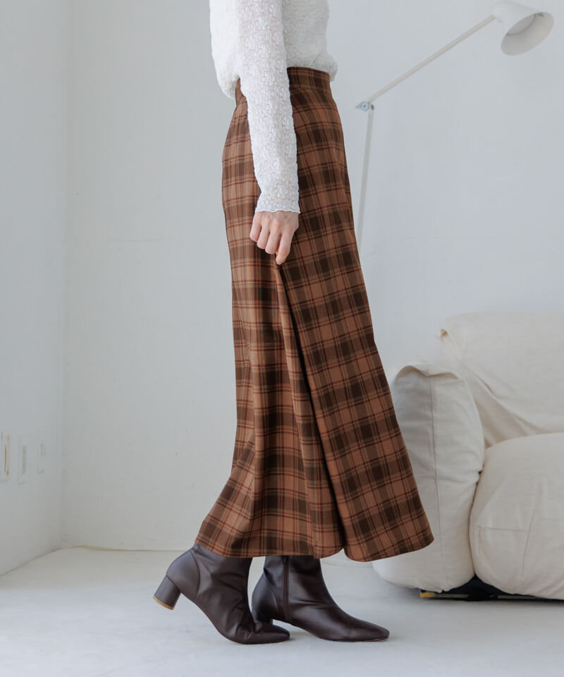 classic check skirt～ｸﾗｼｯｸﾁｪｯｸｽｶｰﾄ | flower／フラワー公式通販