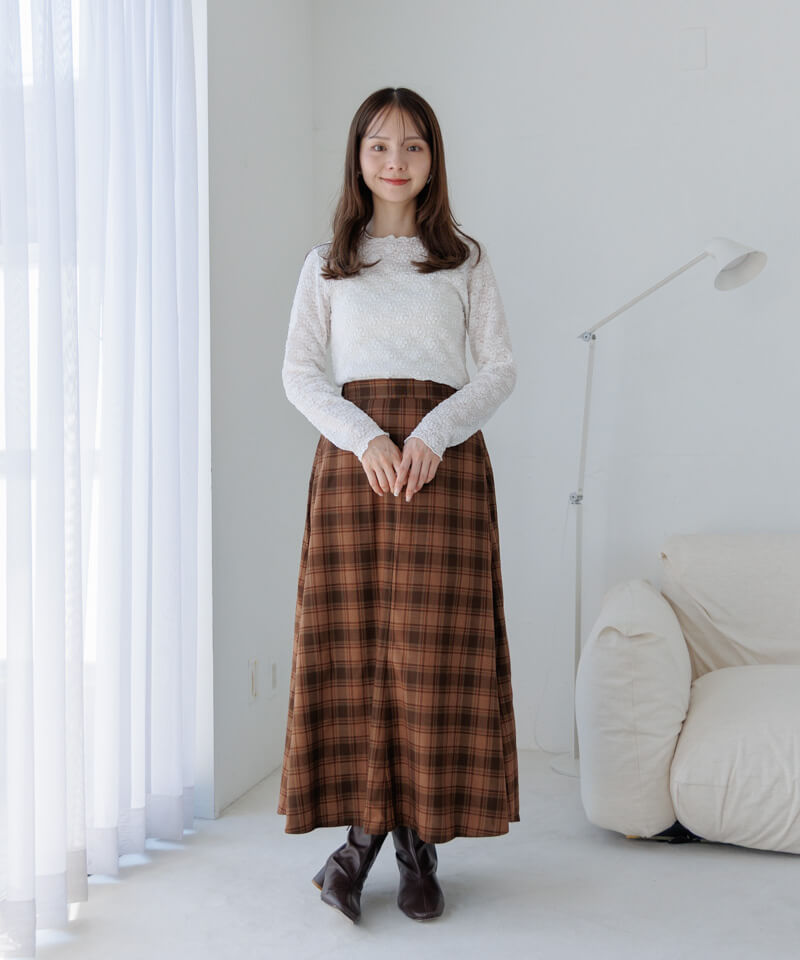 classic check skirt～ｸﾗｼｯｸﾁｪｯｸｽｶｰﾄ | flower／フラワー公式通販