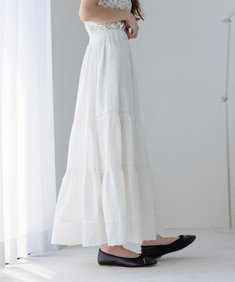 bloom cotton skirt～ﾌﾞﾙｰﾑｺｯﾄﾝｽｶｰﾄ | flower／フラワー公式通販