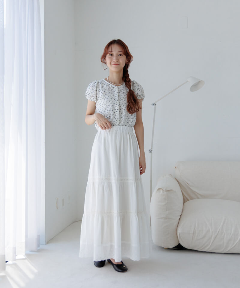 bloom cotton skirt～ﾌﾞﾙｰﾑｺｯﾄﾝｽｶｰﾄ | flower／フラワー公式通販