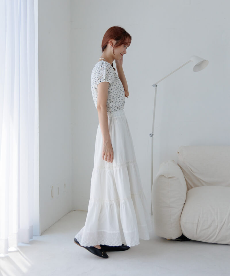 bloom cotton skirt～ﾌﾞﾙｰﾑｺｯﾄﾝｽｶｰﾄ | flower／フラワー公式通販