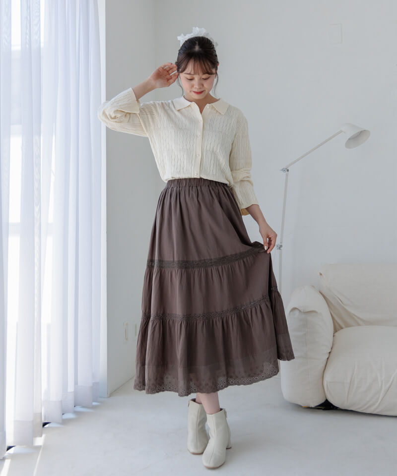 スカート bloom skirt bloom cotton skirt～ﾌﾞﾙｰﾑｺｯﾄﾝｽｶｰﾄ | flower／フラワー公式通販