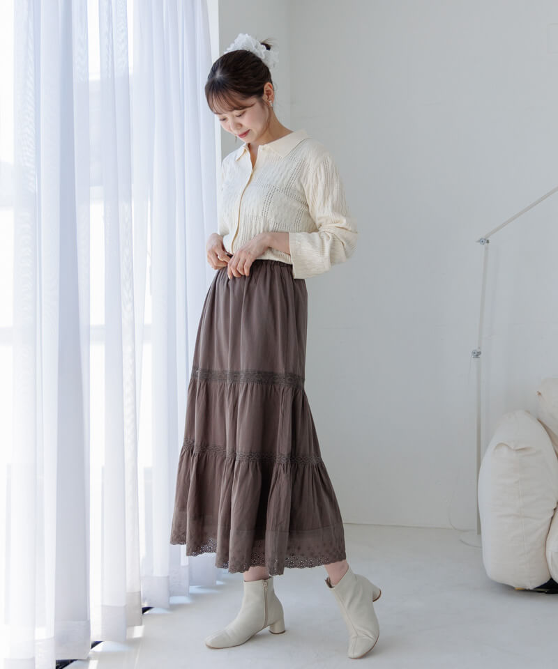 10%OFF】bloom cotton skirt～ﾌﾞﾙｰﾑｺｯﾄﾝｽｶｰﾄ | flower／フラワー公式通販