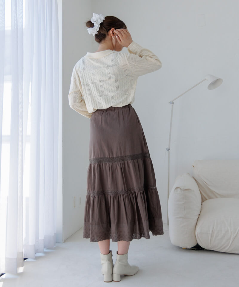 スカート bloom skirt bloom cotton skirt～ﾌﾞﾙｰﾑｺｯﾄﾝｽｶｰﾄ | flower／フラワー公式通販