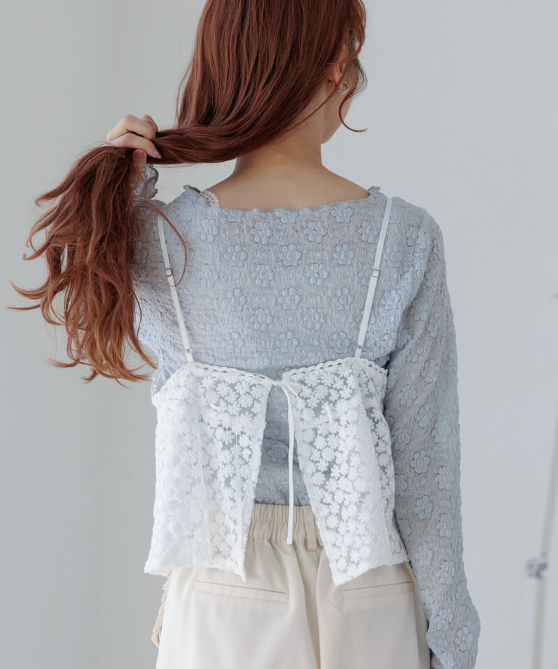 20%OFF】popping flower top～ﾎﾟｯﾋﾟﾝｸﾞﾌﾗﾜｰﾄｯﾌﾟ | flower／フラワー